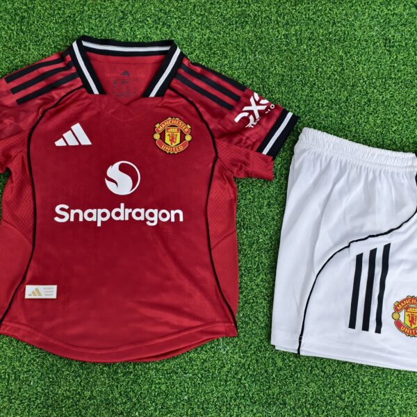 Manchester United Home 2025-26 Player Kids Suit Edition