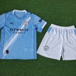 Manchester City Home 2025-26 Player Kids Suit Edition