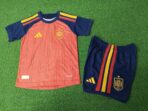Spain Home 2025-26 Player Kids Suit Edition