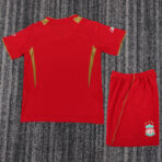⁦Liverpool Home 2005-06 Retro Kids suit⁩ - الصورة ⁦2⁩