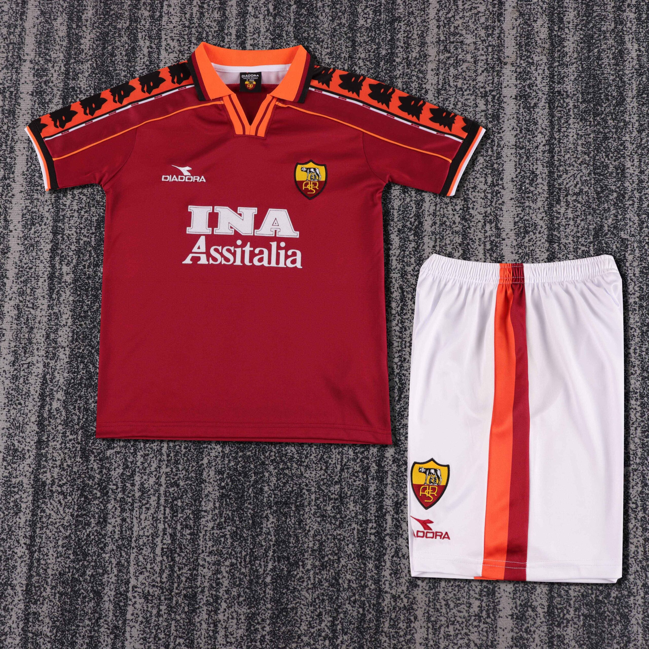 968001cc Roma Home 1998-99 Retro Kids suit - الصورة 1