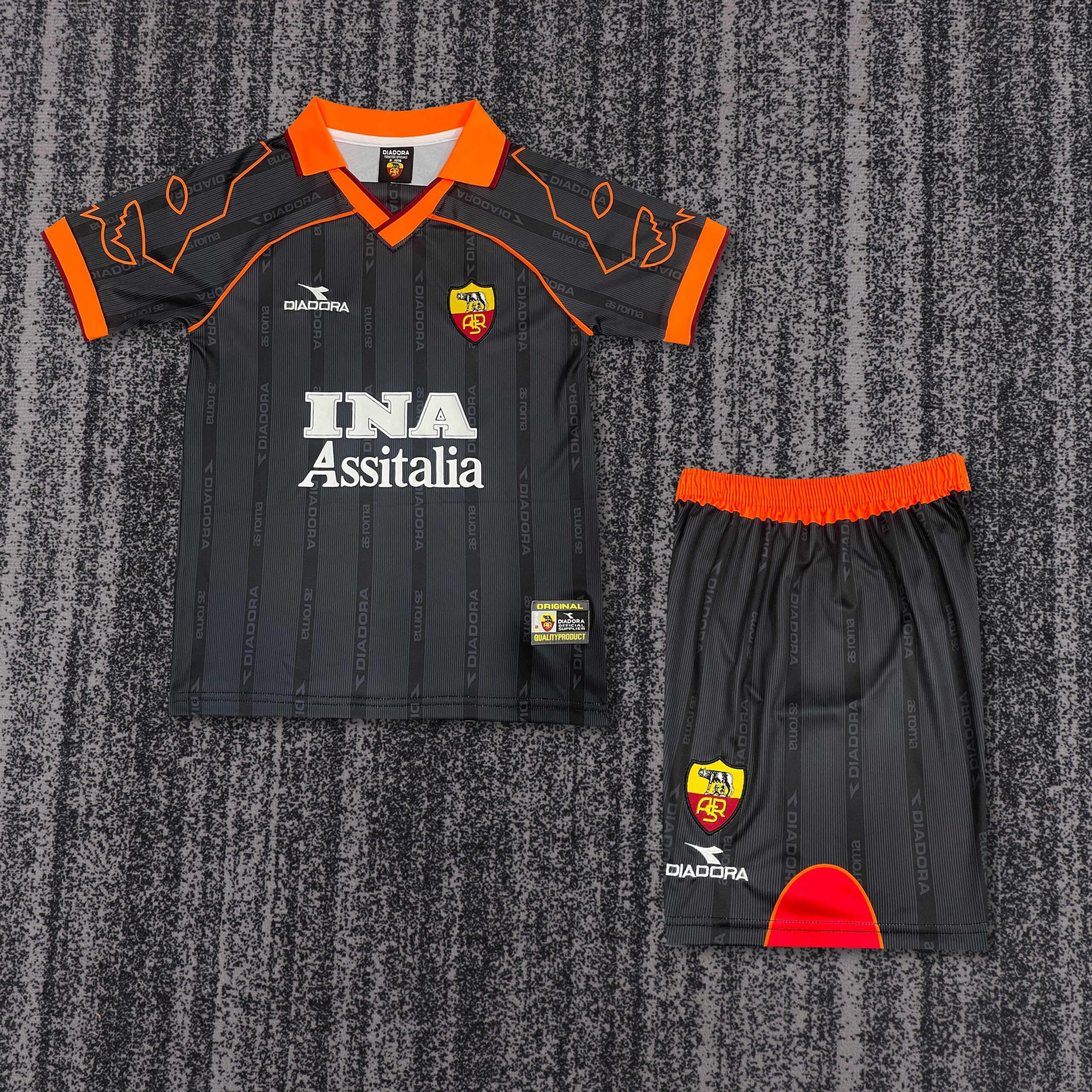ef282a20 Roma Away 1999-00 Retro Kids suit - الصورة 1